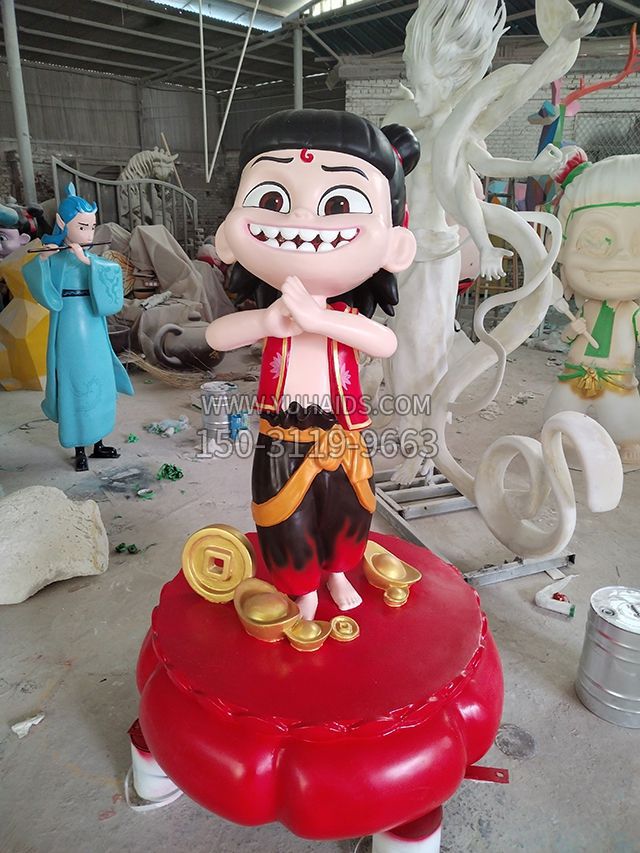 作揖的哪吒玻璃钢博鱼网页版