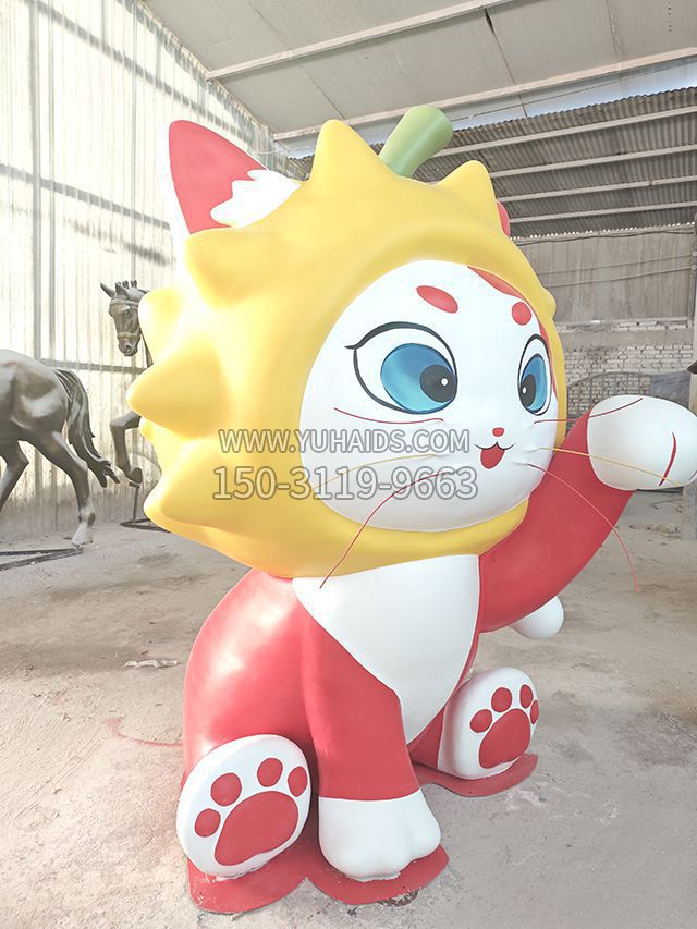 玻璃钢卡通猫咪，招财猫博鱼网页版