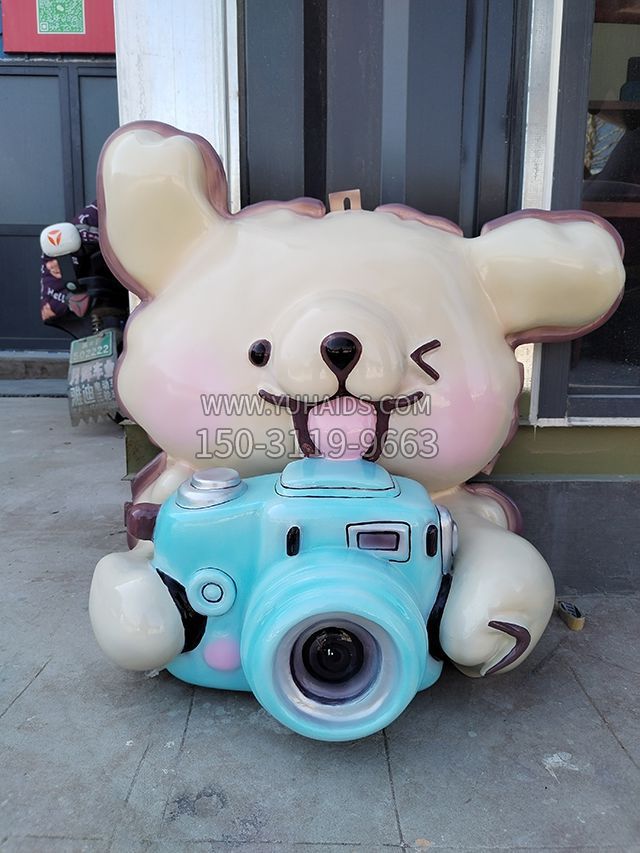 拍照小熊玻璃钢美陈挂件博鱼网页版