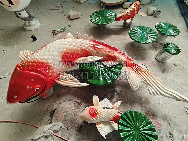 玻璃钢锦鲤仿真鲤鱼荷叶博鱼网页版