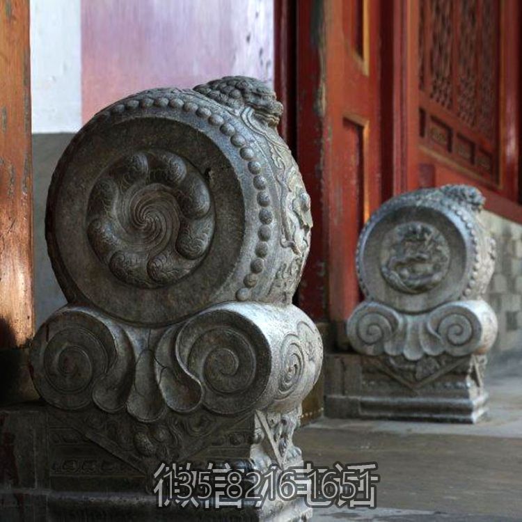古建筑园林门口摆放青石仿古浮雕门墩做旧抱鼓石博鱼网页版