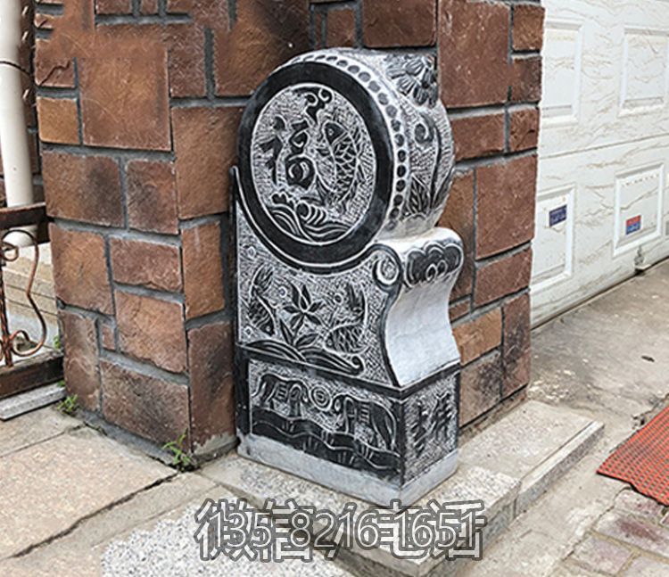 庭院福字抱鼓石门墩