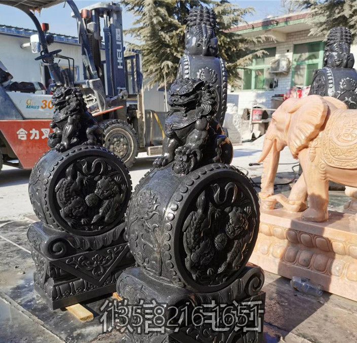 青石仿古石门墩