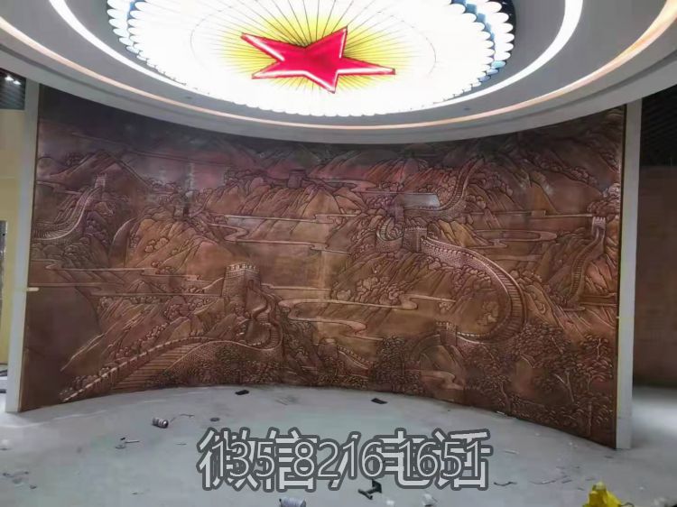 弧形万里长城浮雕