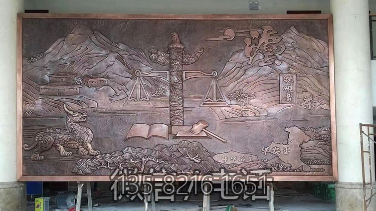 华安政务大厅地方主题浮雕，紫铜锻造壁画