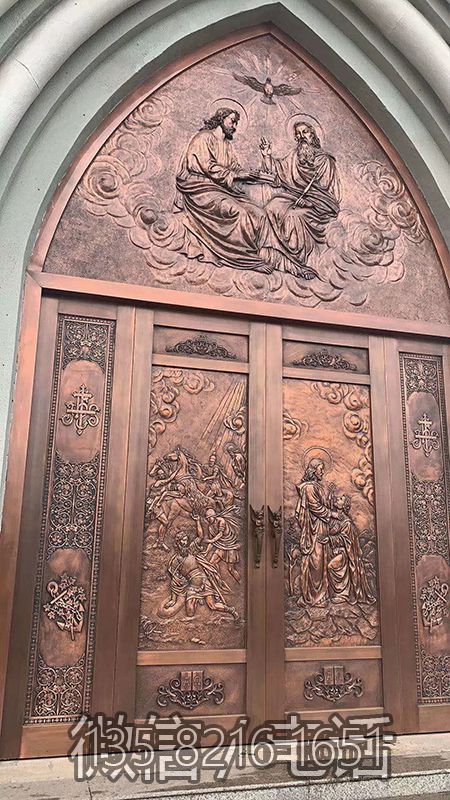 欧式浮雕铜门锻铜装饰门
