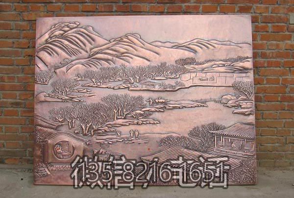 山水浮雕壁画