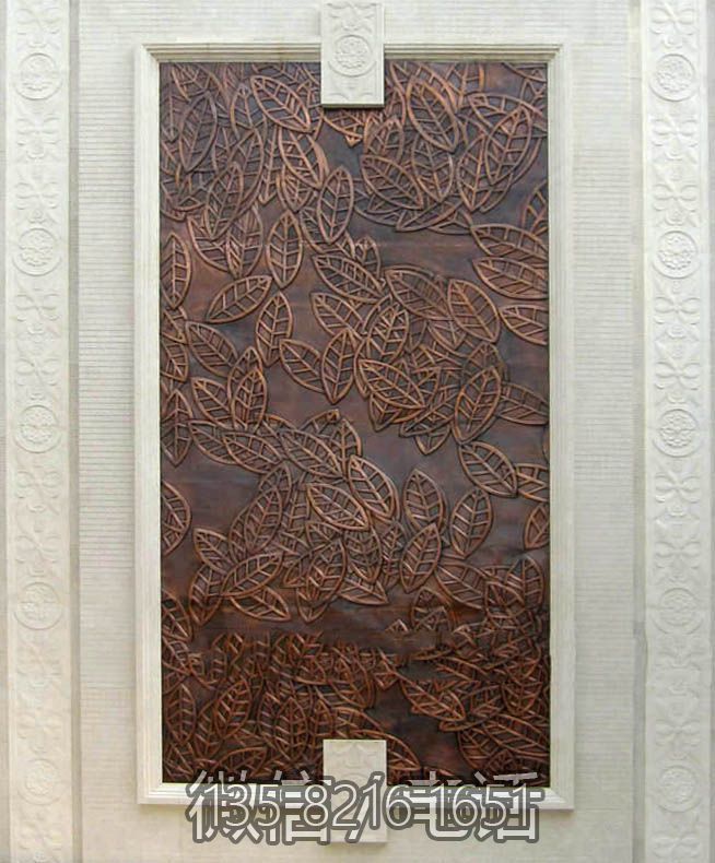 树叶造型浮雕壁画