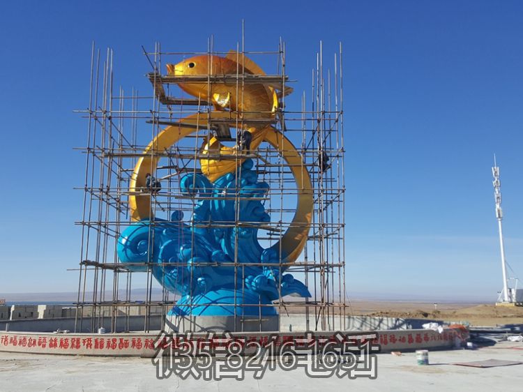 锻铜喷漆鲤鱼跃龙门水景景观博鱼网页版