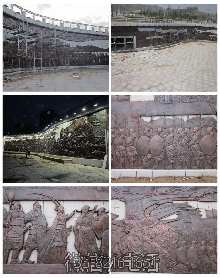 杨家将系列锻铜浮雕壁画