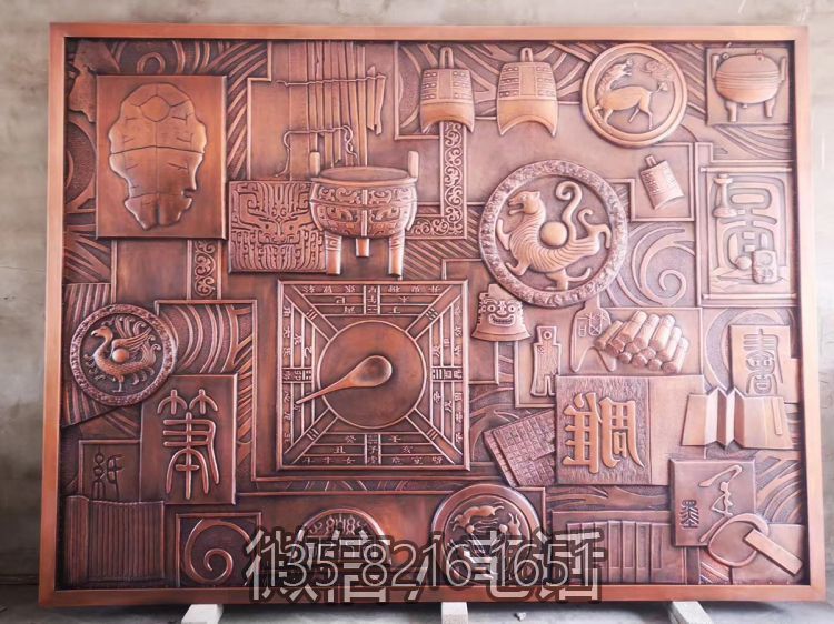 中国传统文化浮雕背景墙