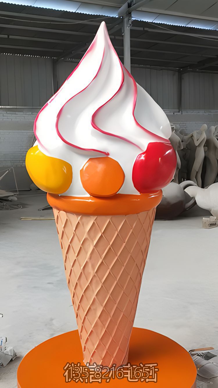 冰淇淋筒玻璃钢仿真博鱼网页版摆件