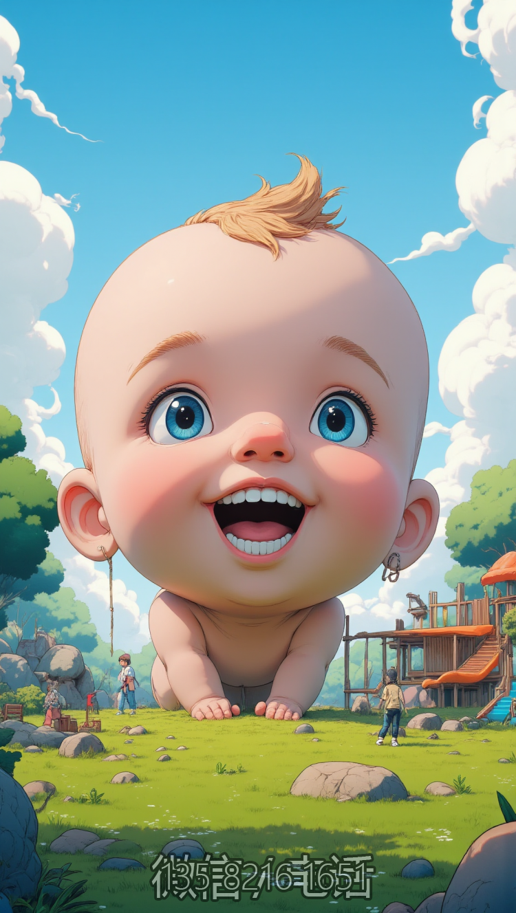 在地上爬行的卡通婴儿博鱼网页版