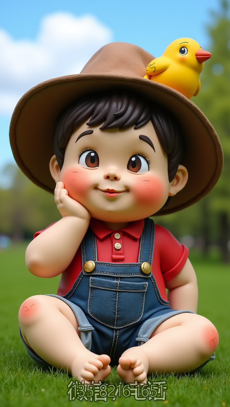 席地而坐的玻璃钢卡通小男孩博鱼网页版