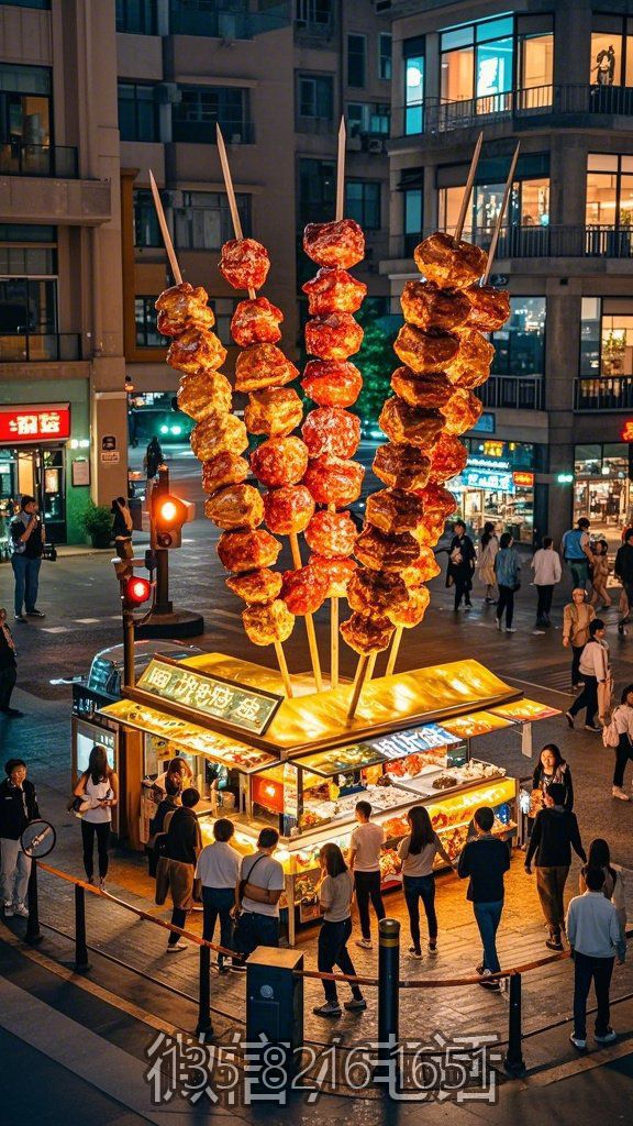 玻璃钢仿真烤串美陈门头博鱼网页版