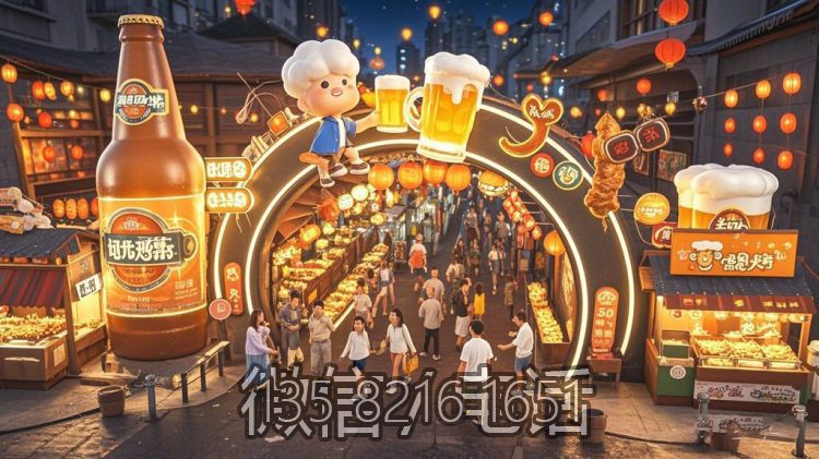 美食街玻璃钢发光门头