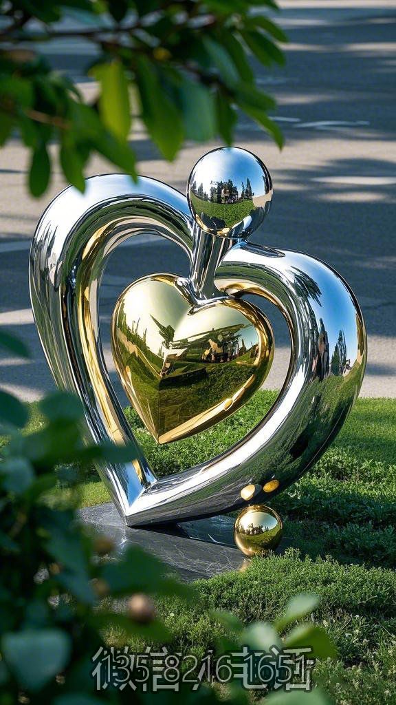 镜面不锈钢心形博鱼网页版