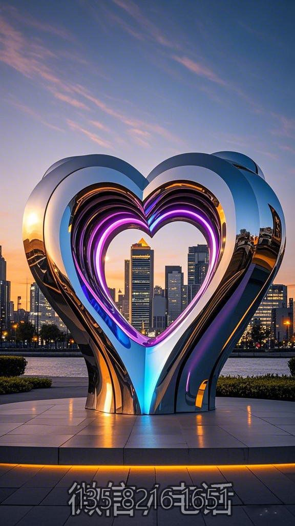 镜面发光不锈钢比心博鱼网页版