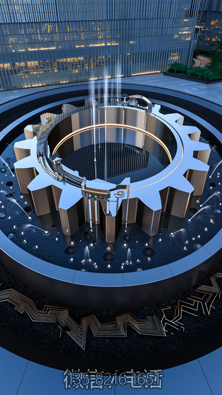 创意不锈钢齿轮喷水景观博鱼网页版