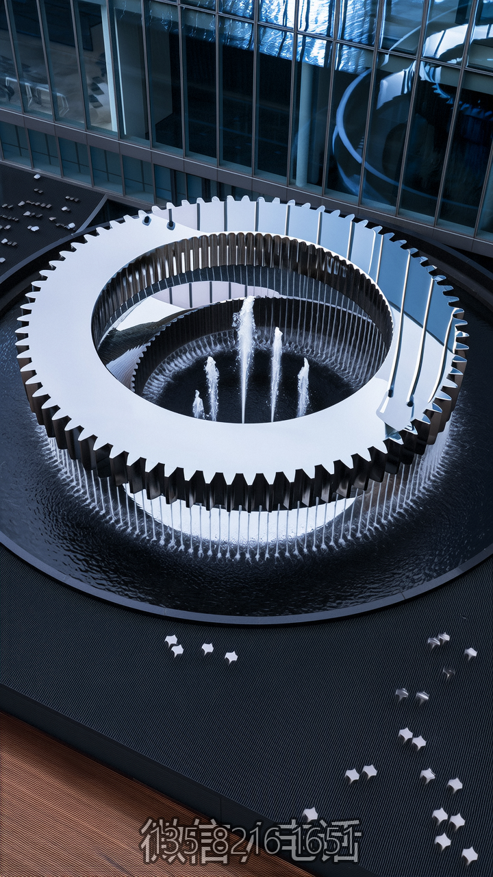 大型不锈钢齿轮喷泉景观博鱼网页版