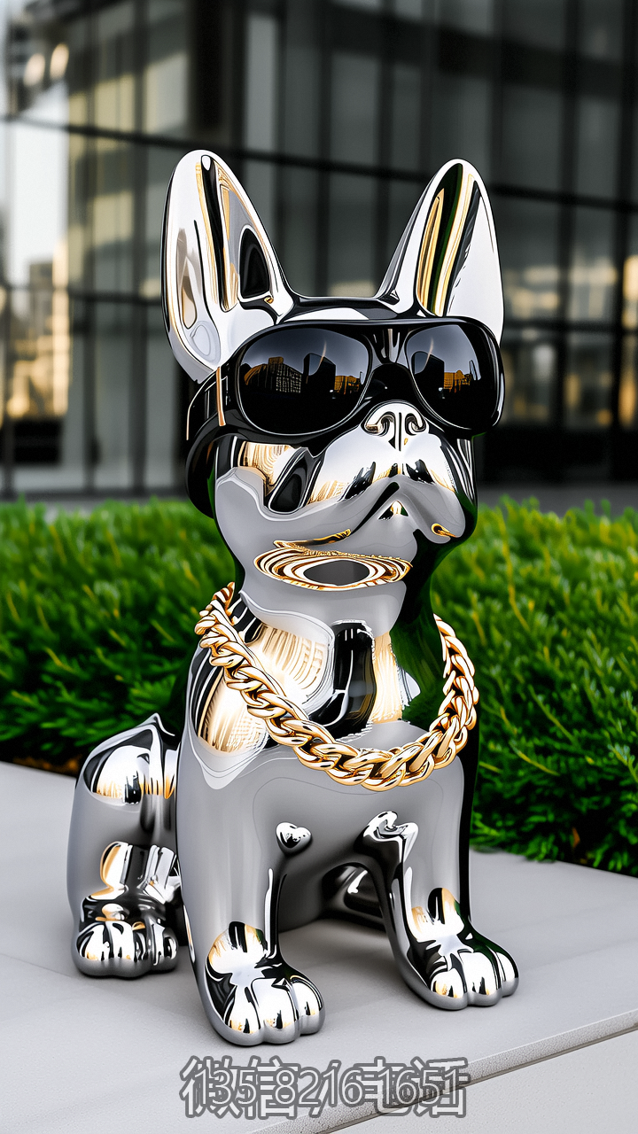 萌犬不锈钢小狗博鱼网页版摆件