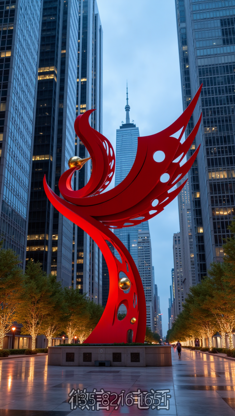 抽象不锈钢凤凰景观博鱼网页版