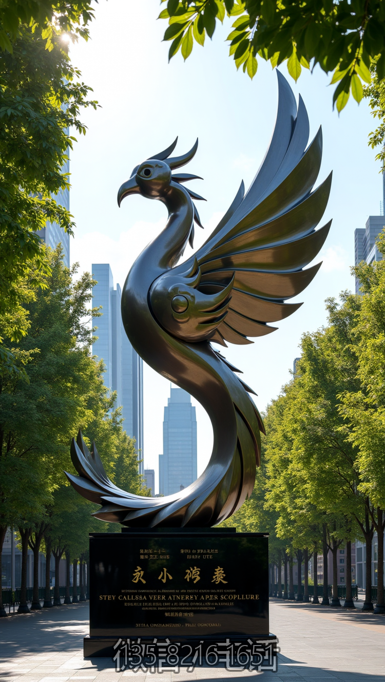 镜面不锈钢凤凰神鸟博鱼网页版