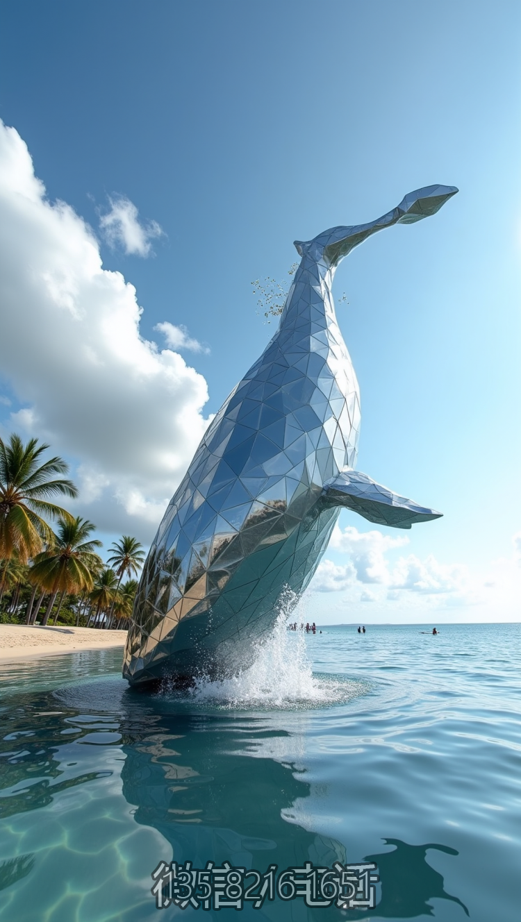 大型几何切面不锈钢鲸鱼博鱼网页版