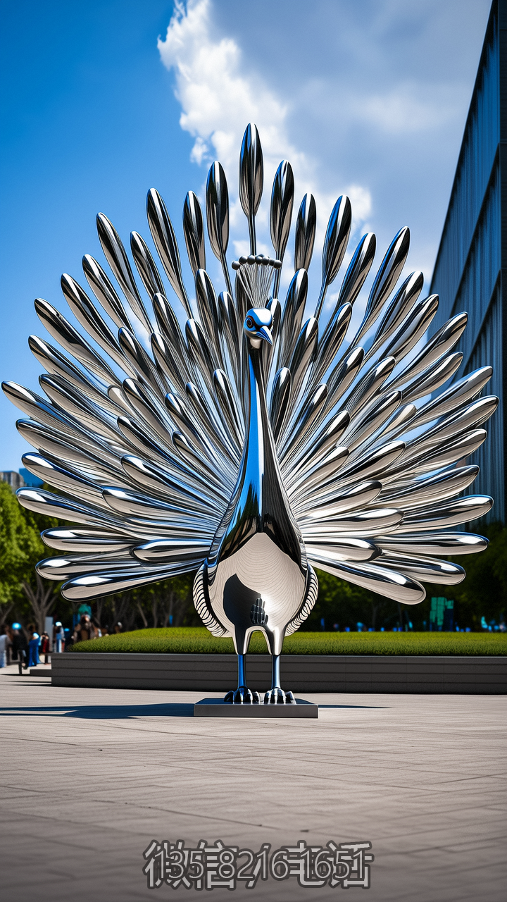 不锈钢孔雀镜面仿真动物博鱼网页版