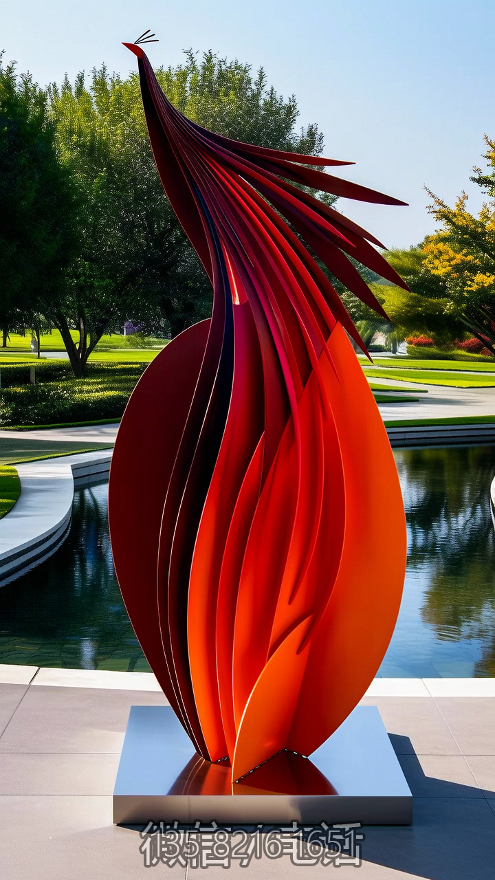 抽象不锈钢孔雀艺术博鱼网页版