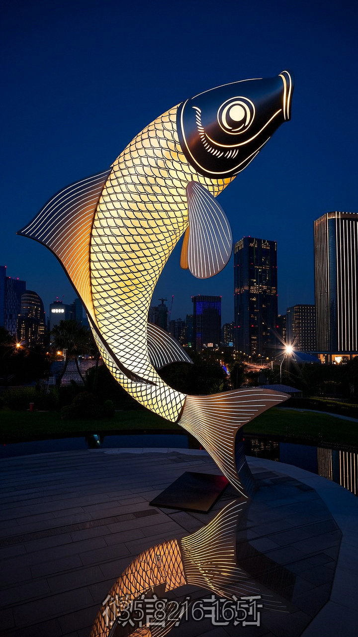 镂空发光不锈钢鲤鱼博鱼网页版
