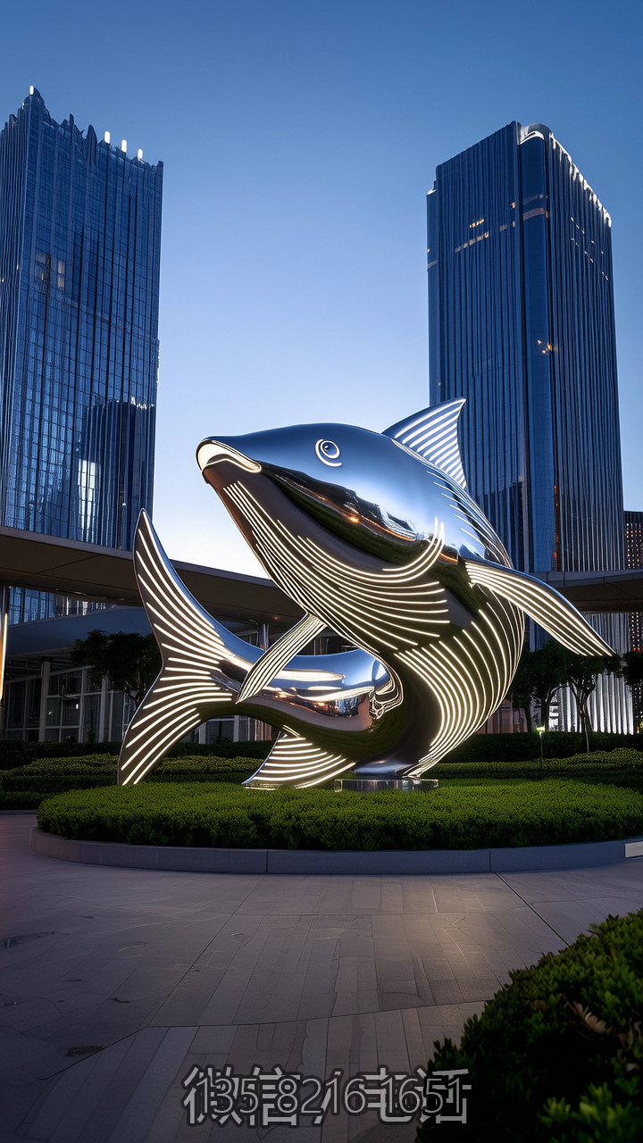 城市绿化带大型镜面不锈钢鲤鱼博鱼网页版