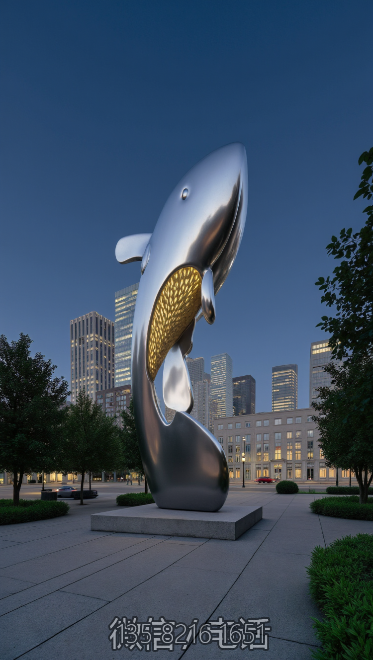 创意不锈钢发光锦鲤博鱼网页版