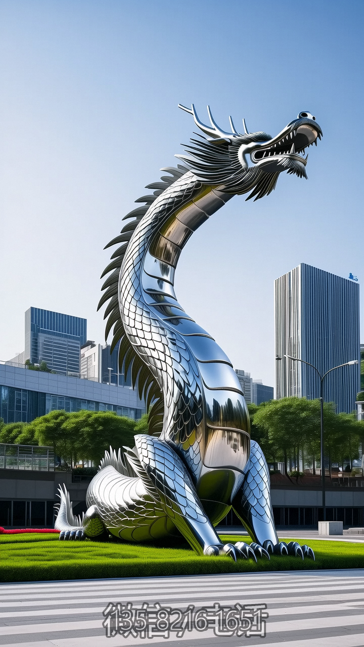 大型镜面不锈钢神兽动物龙博鱼网页版
