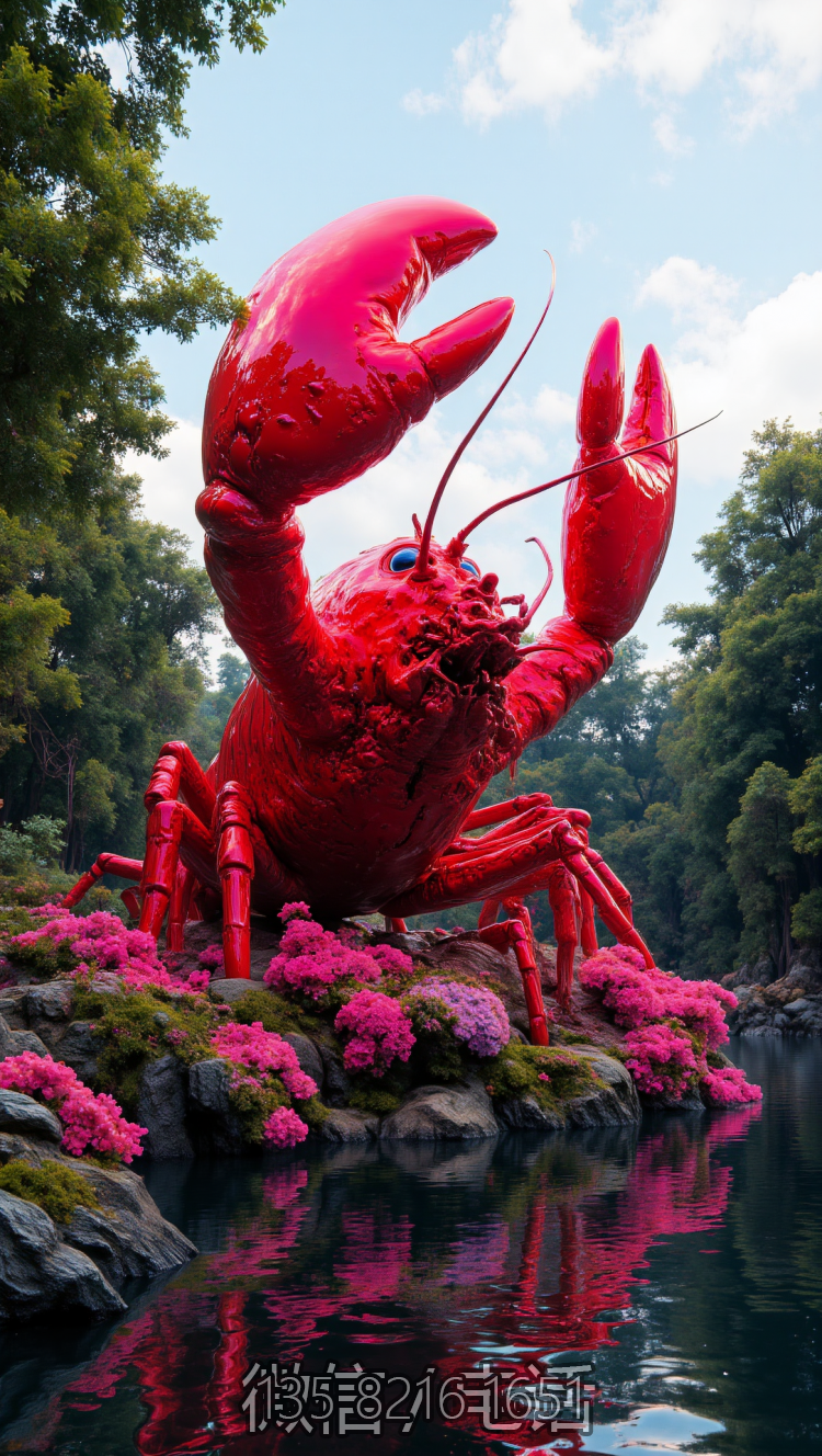 景区园林大型不锈钢仿真龙虾博鱼网页版