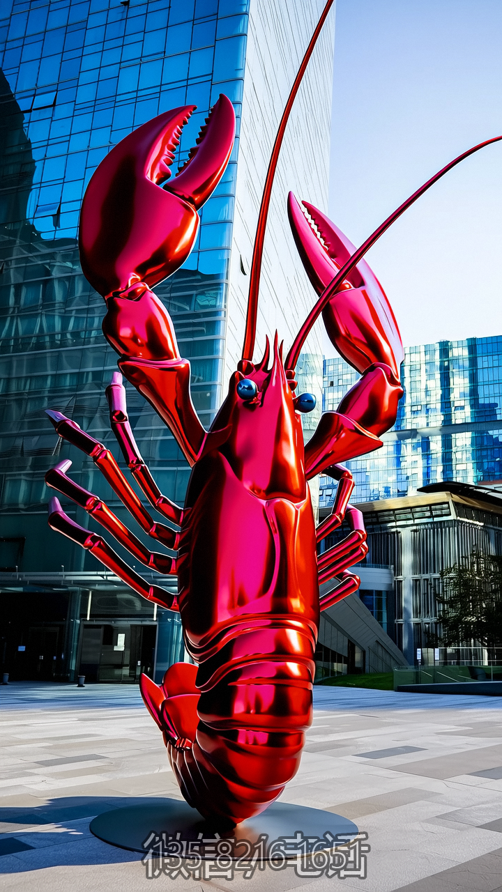 红色不锈钢喷漆仿真龙虾博鱼网页版