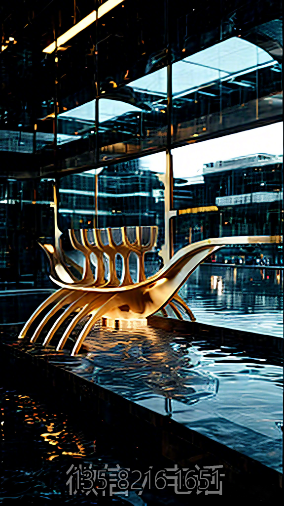 抽象不锈钢船型艺术博鱼网页版