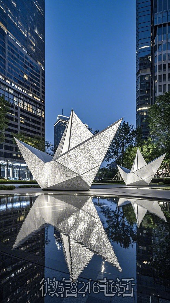 水景装饰不锈钢镂空透光纸船博鱼网页版