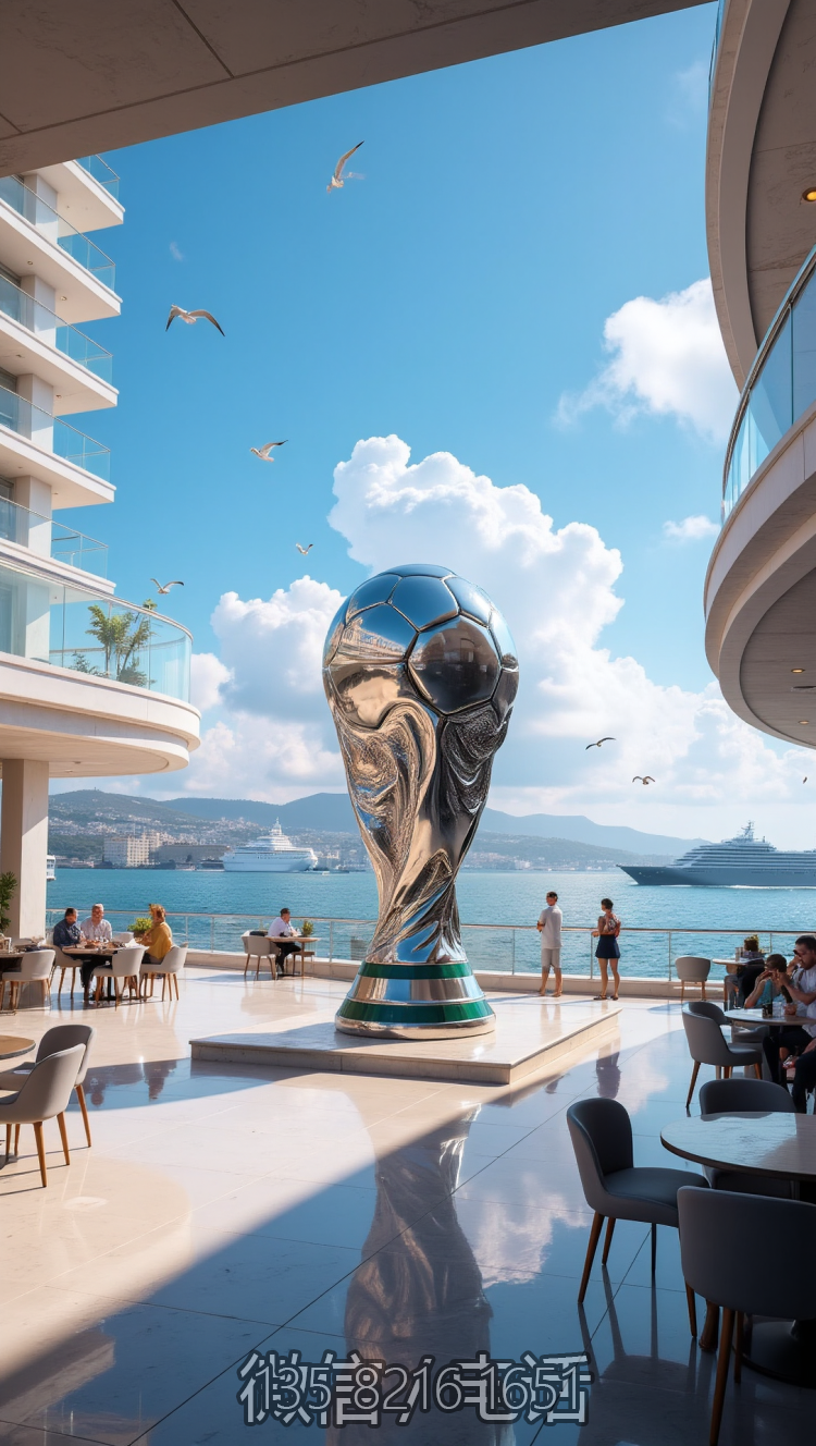 镜面世界杯造型景观不锈钢博鱼网页版