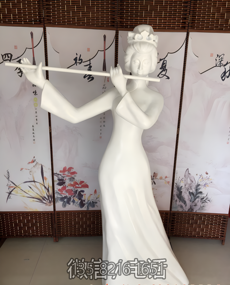 玻璃钢抽象古代吹笛子的人物博鱼网页版