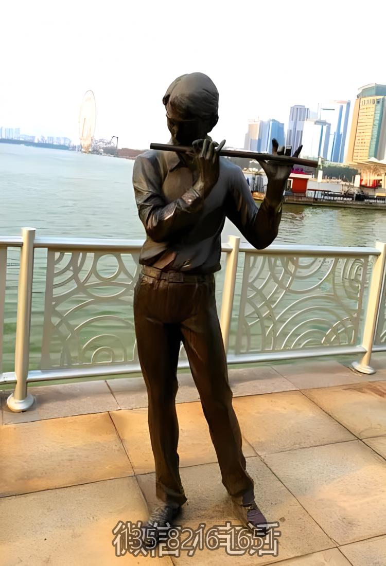户外园林景观铜雕吹笛子的人物博鱼网页版