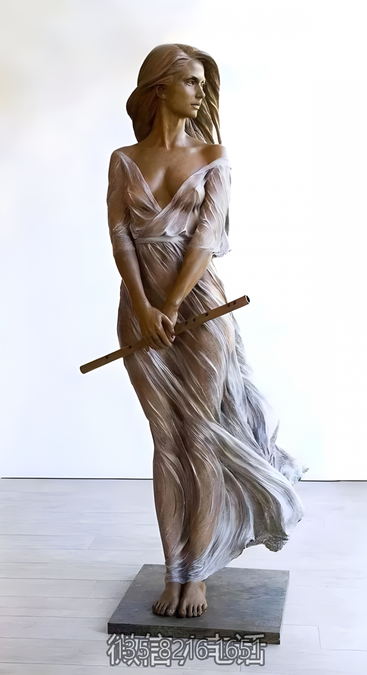 手拿笛子的西方美女人物摆件玻璃钢博鱼网页版
