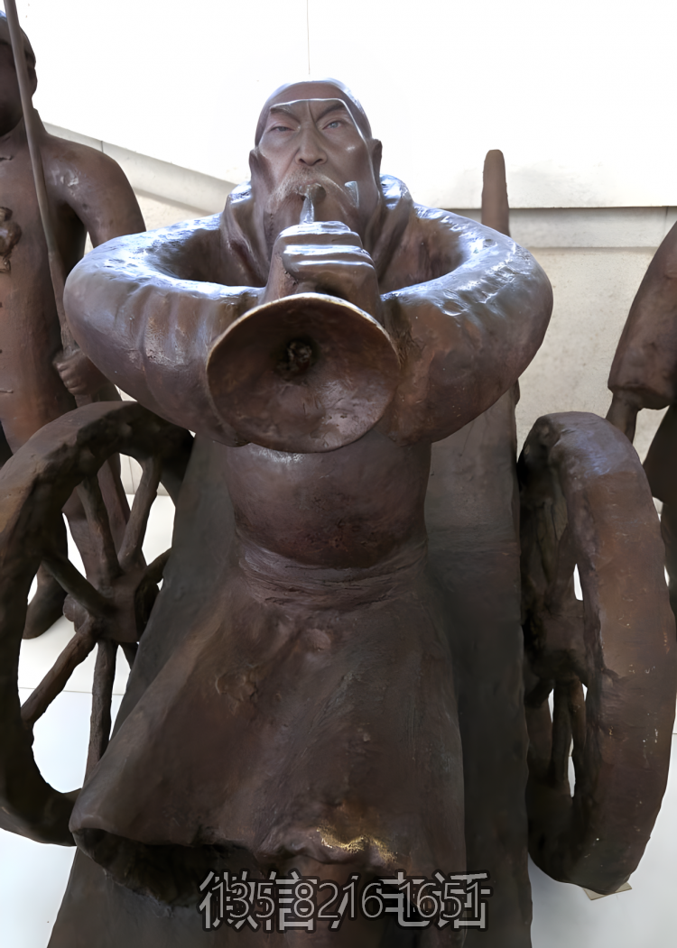 玻璃钢仿铜景观吹唢呐的人物博鱼网页版