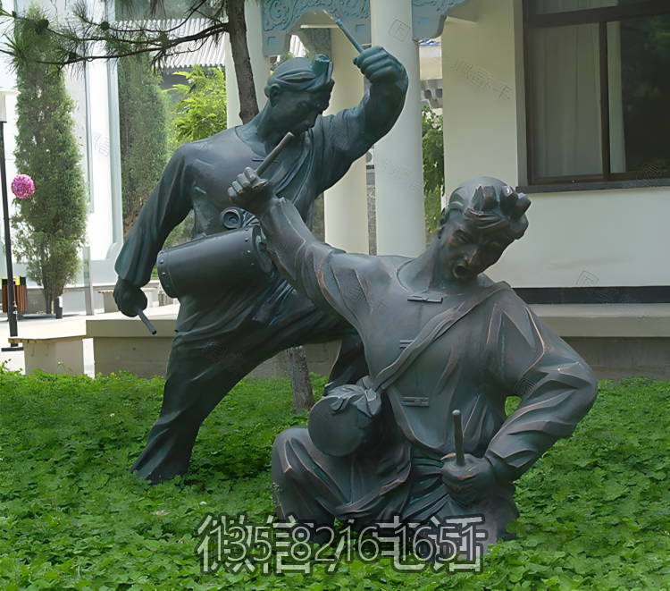 纯铜铸造打鼓的陕北人物博鱼网页版