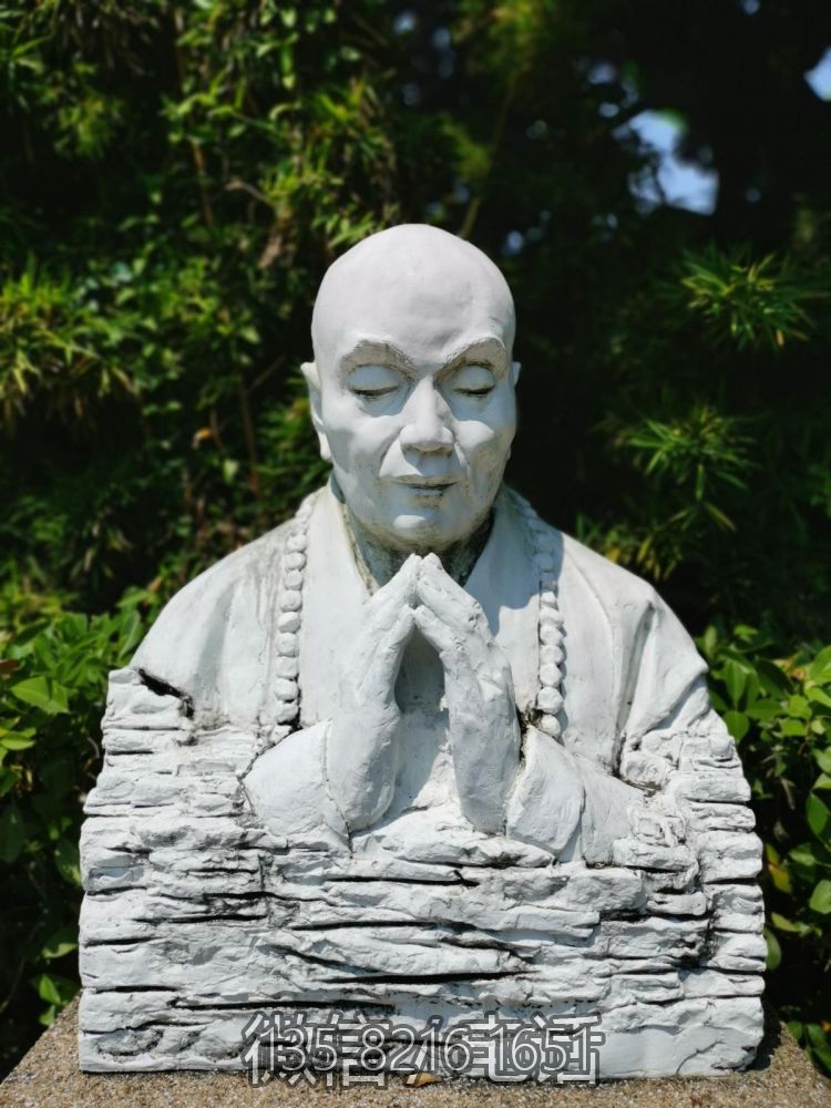 禅宗六祖慧能高僧石雕半身像