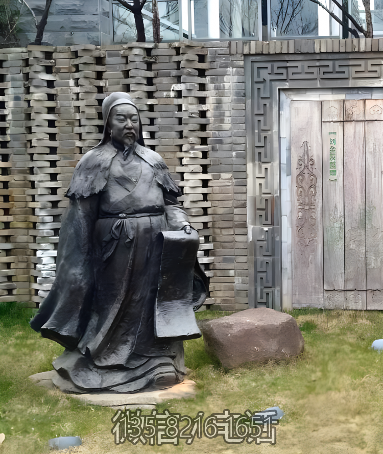 陶渊明铜雕像
