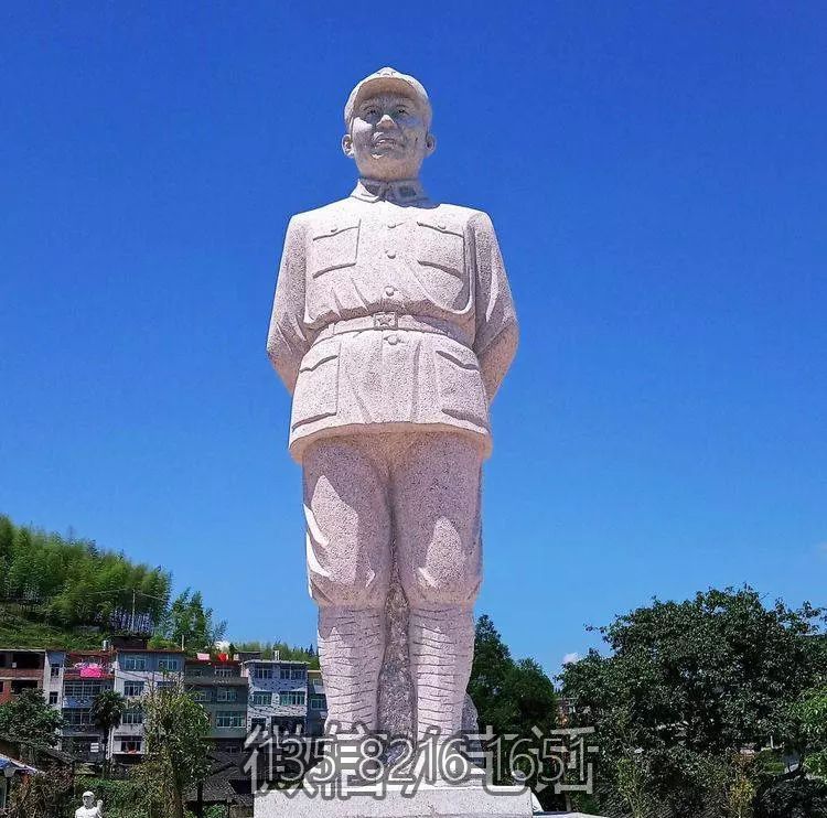 汉白玉石雕名人景观十大元帅朱德博鱼网页版