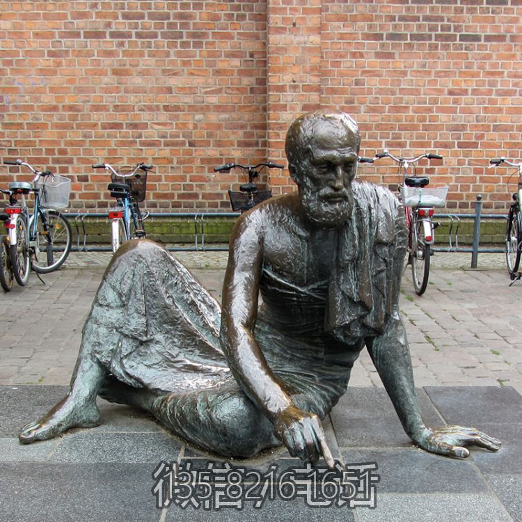 商业街景观人物摆件阿基米德青铜博鱼网页版