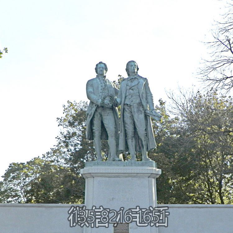 公园广场铜雕名人景观席勒和歌德博鱼网页版