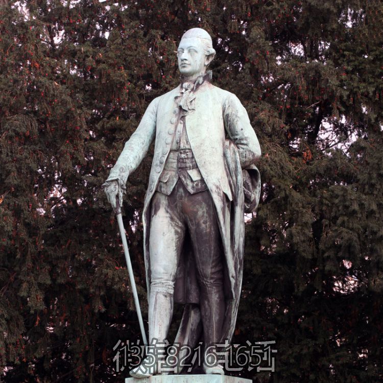 园林户外玻璃钢仿铜西方名人歌德博鱼网页版